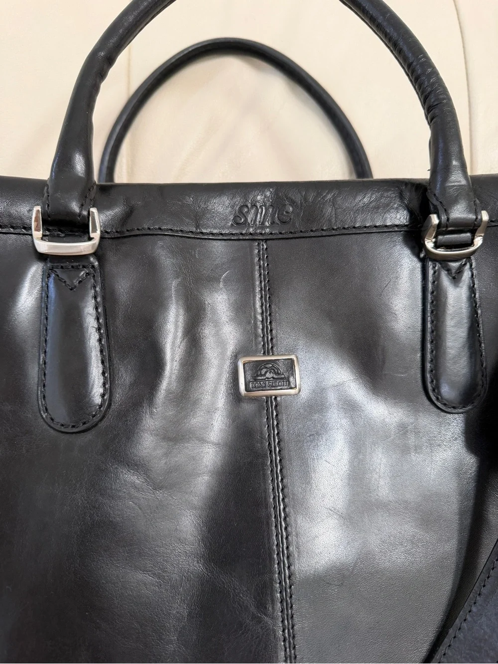 Luxury Italian Leather Briefcase, Messenger Bag, Like New, Premium Quality,Unise